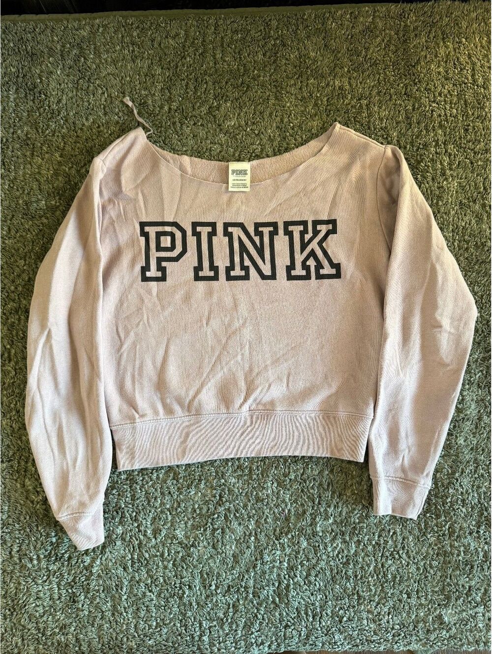 Victoria's Secret PINK Lightweight Crewneck Sweatshirt XS Light Purple